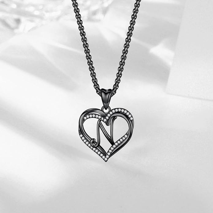 INFUSEU Unique Initial Necklaces for Women Girls Small Heart Letter Jewelry, Meaningful Personalized Gifts