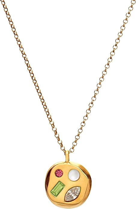 Birthdate 14k Gold Necklace for Women - 16-20in Adjustable 14 Karat Gold Chain with Lobster Clasp - Cadenas de Oro 14k Puro Para Mujer, Ladies Jewelry Birthstone