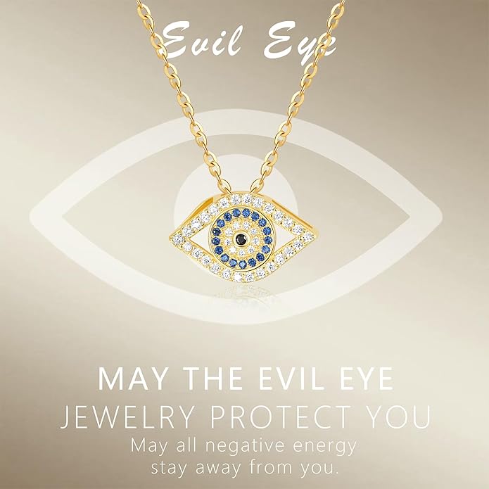 AENEAS Evil Eye Necklace for Women 925 Sterling Silver Necklace Ojo Turco Trendy Jewelry Gifts for Women Wife