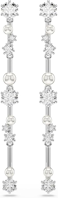 Swarovski Constella Crystal and Pearl Jewelry Collection, Rhodium Finish