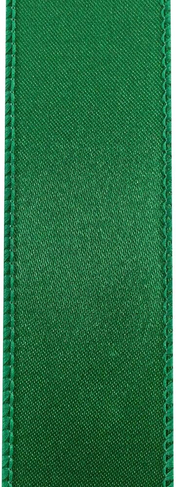 Reliant Ribbon 92575W-510-09F Satin Value Wired Edge Ribbon, 1-1/2 Inch X 10 Yards, Emerald