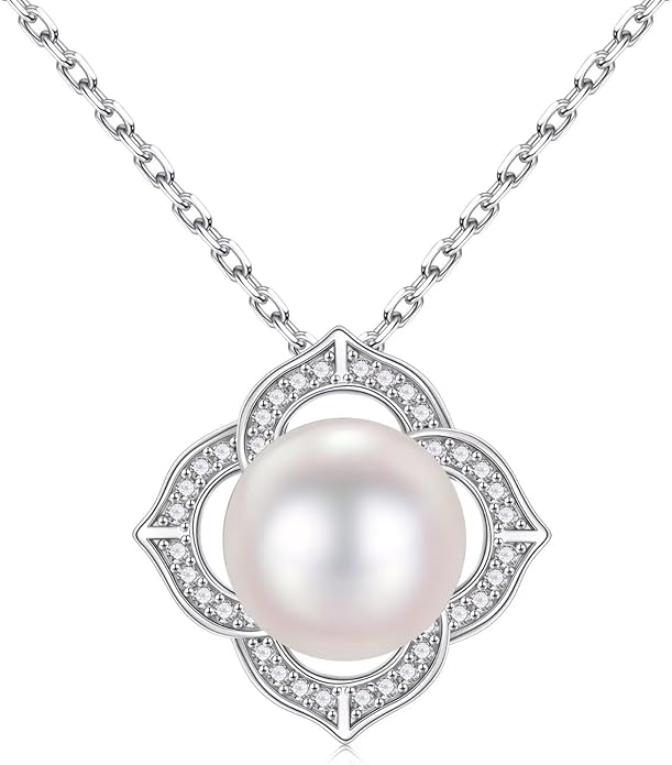 Iefil Anniversary Women Gifts - 10-11mm Tahitian Black Pearl & Fresh Water Pearl Necklace, Anniversary Birthday Gifts for Wife Girlfriend | Pearl Necklaces Gift for Her