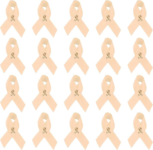 1/2/5/10/25/50/100pcs Satin Awareness Ribbon Pins (Pick your color), for Cancer & Disease Awareness, Bulk Quantities for Fundraising, Events, Gift Giving