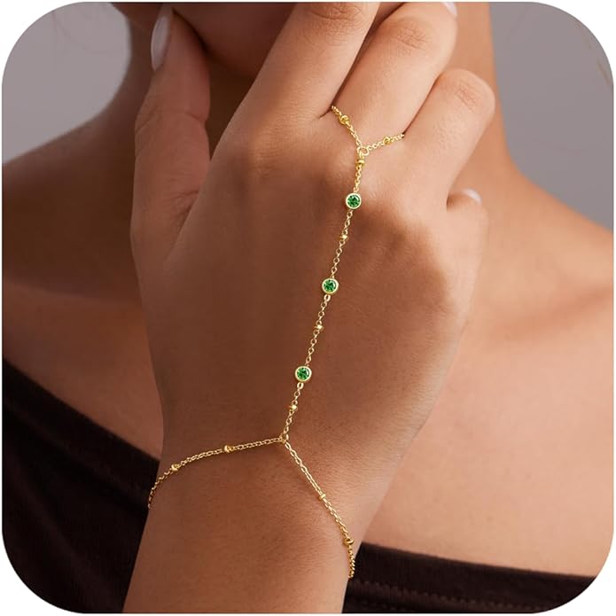 Gold Bracelets for Women Non Tainish,Dainty Bracelets Stack for Women Trendy, Gold Plated Cuff Bracelets Stack With Beaded Cuban Paperclip Snake Rope Bangle Hand Chain Jewelry Gifts for Women