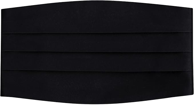 S.H. Churchill & Co. Men's Self Tie Bow Tie and Cummerbund Set for Wedding, Prom, Formal Event
