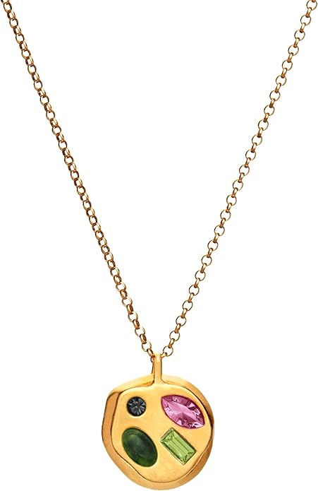 Birthdate 14k Gold Necklace for Women - 16-20in Adjustable 14 Karat Gold Chain with Lobster Clasp - Cadenas de Oro 14k Puro Para Mujer, Ladies Jewelry Birthstone