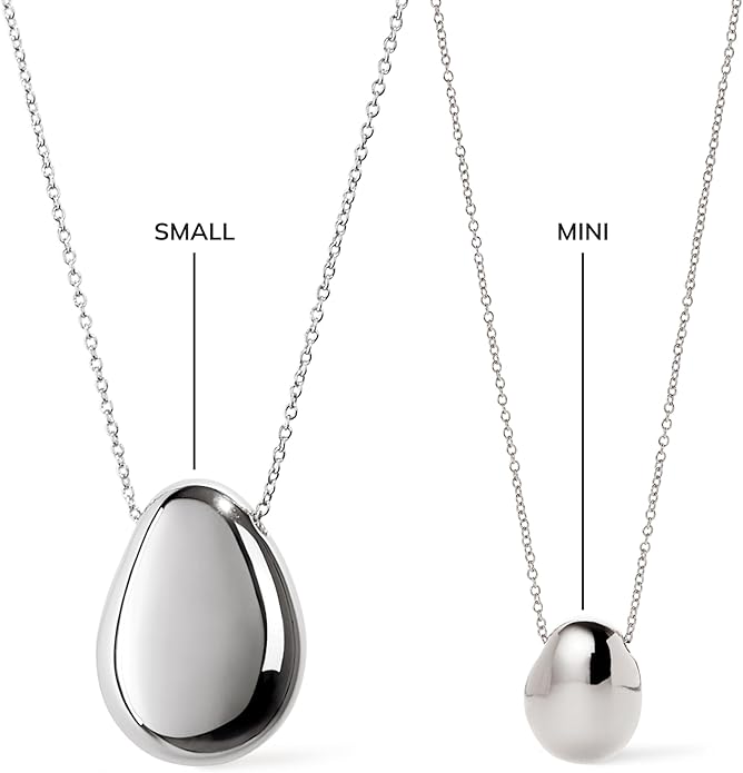 Ana Luisa Pebble Pendant Necklace for Women - 14K Gold Plated and Silver Rhodium Plated Trendy Small & Mini Teardrop Necklace with Lobster Clasp - Hypoallergenic, Water-Resistant, Tarnish-Free Jewelry