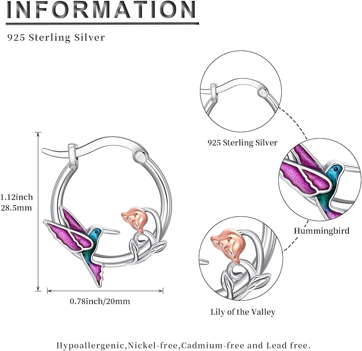 SeaTurtle dolphin Hummingbird Earrings for Women 925 Sterling Silver Sea Waves Earrings Ocean Huggie Hoop Sea Turtle dolphin Earrings Jewelry Gifts
