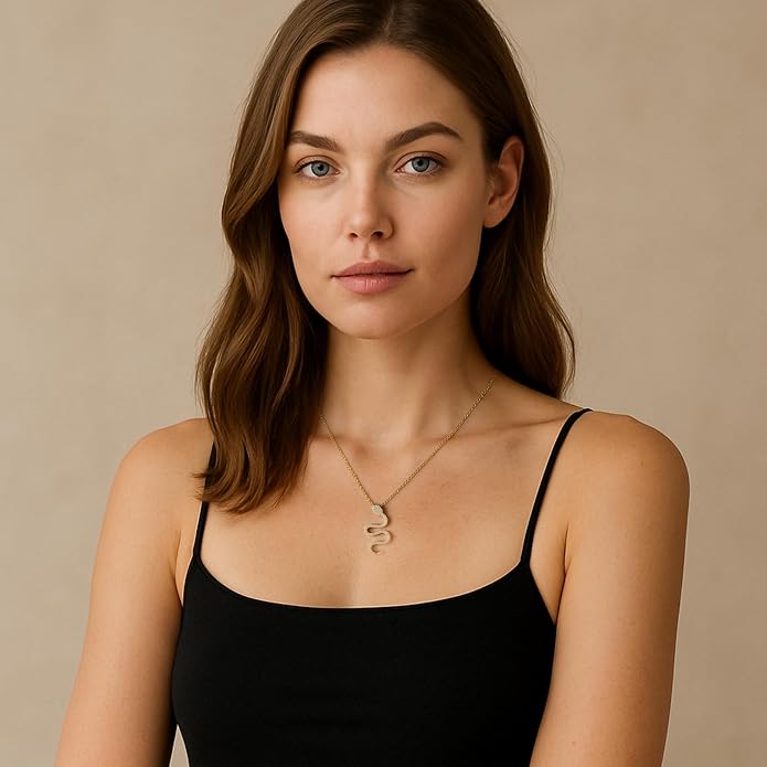 18k Gold Plated Necklace for Women Trendy Dainty Charm Evil eye Italian horn hummingbird starfish seashell bow elephant snake butterfly ladybug PendentMinimalist Delicate Jewelry for Women