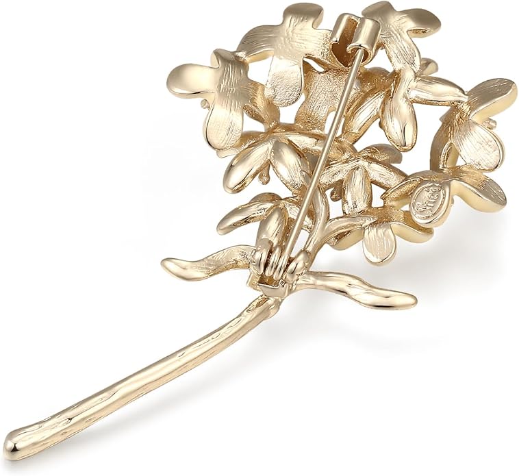 Irises Flower brooches and pins for women, Hand-driping Oil brooch pins inlaid with artificial crystals, SHE'S FREE STYLE JUST FOR YOU Green leaf safety pins enameled jewelry pins and brooches