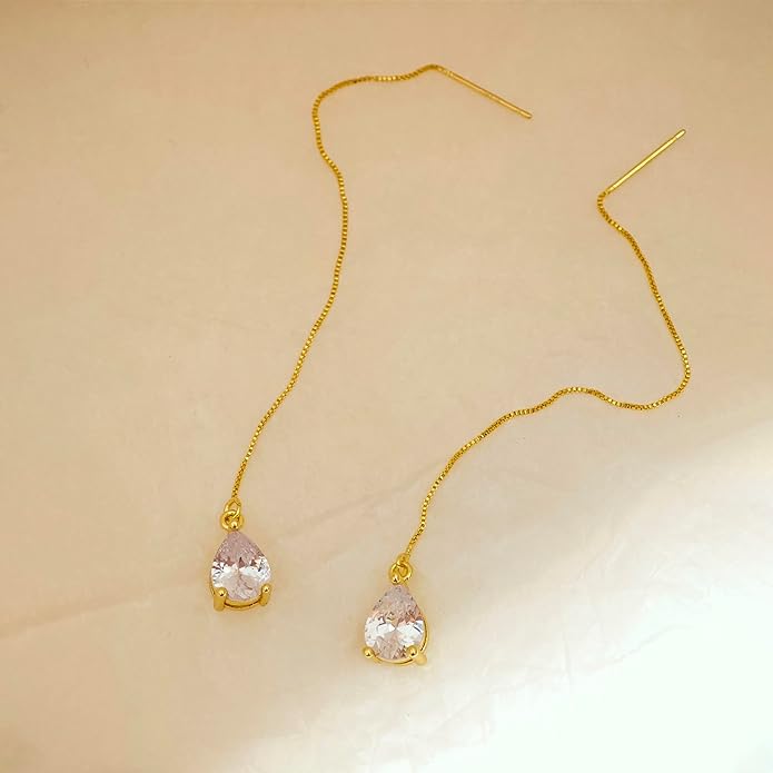 Gold Earrings for Women Trendy, Simple Dainty 14K Gold Plated Paperclip Square Chain Link Dangle Hoops Earrings Pin Stud Huggie Earrings Lightweight Hypoallergenic Minimalist Aesthetic Gold Jewelry for Christmas Gifts