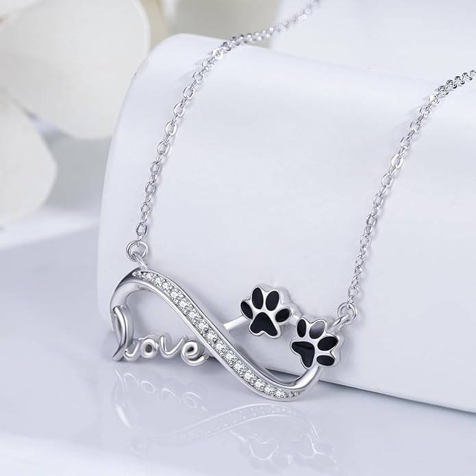 Dog Cat Necklace Pendant 925 Sterling Silver Pet Jewelry Gifts for Women