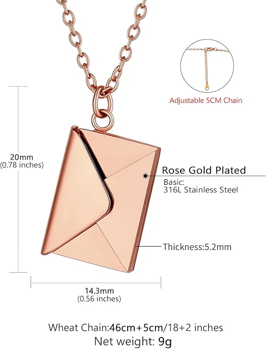 Supcare Locket Necklace That Holds Pictures-Engraved Photo Pendant Custom Jewellery Gifts for Men Women (with Jewellery Gift Box)