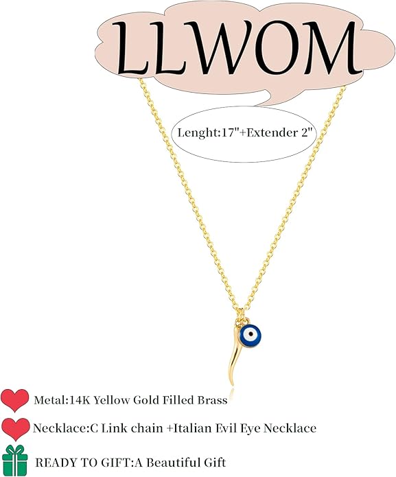 Gold Necklace for Women-14k Gold Plated Infinity Necklace Star Of David Necklace Evil Eye Cross Pendants Heart Dainty Gold Necklace For Women