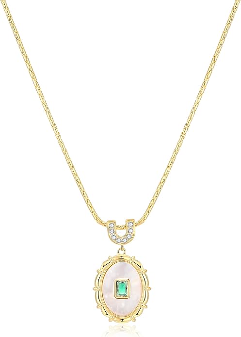 Mytys Coin Pendant Necklace for Women 18K Gold and Silver Intertwined Crossover Pendant Two Tone Necklaces Christmas Jewelry Gift