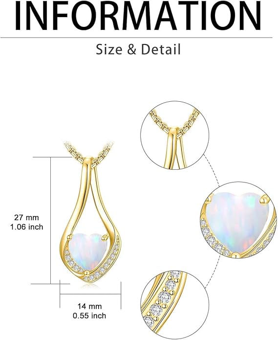 Birthstone Necklaces for Women,18k Yellow/White Gold Plated Forever Love Heart Infinity Pendant Necklace Anniversary Jewelry Christmas Birthday Gifts for Women Her Wife Girlfriend