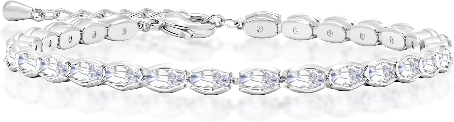 Tennis Bracelets for Women, 14K Gold Plated Diamond Bracelet, Cubic Zirconia Dainty Gold Bracelet for Women, Gifts Jewelry for Women