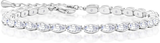 Tennis Bracelets for Women, 14K Gold Plated Diamond Bracelet, Cubic Zirconia Dainty Gold Bracelet for Women, Gifts Jewelry for Women