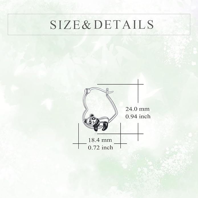 YFN Animal Earrings Sterling Silver Animal Heart Hoop Dangle Earrings Cute Jewelry Gifts for Women