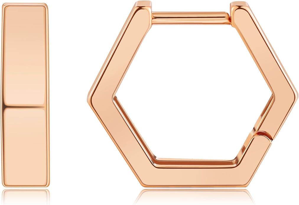 Gacimy Gold Huggie Hoop Earrings for Women 14k Gold Plated, Small Hoop Earrings for Women, 1/2 Inch Yellow Color Earrings for Women