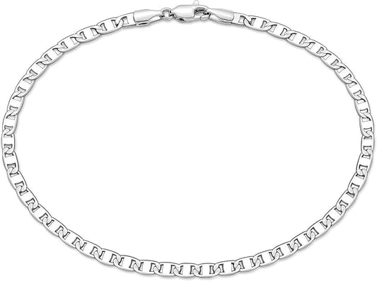 Gacimy 3.5mm Mariner Anklets for Women, 18K Gold Plated/Silver Tone Women’s Anklet, 9/10/11 Inches