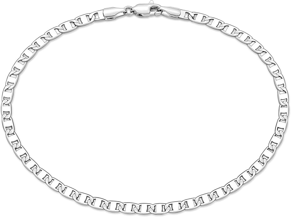 Gacimy 3.5mm Mariner Anklets for Women, 18K Gold Plated/Silver Tone Women’s Anklet, 9/10/11 Inches