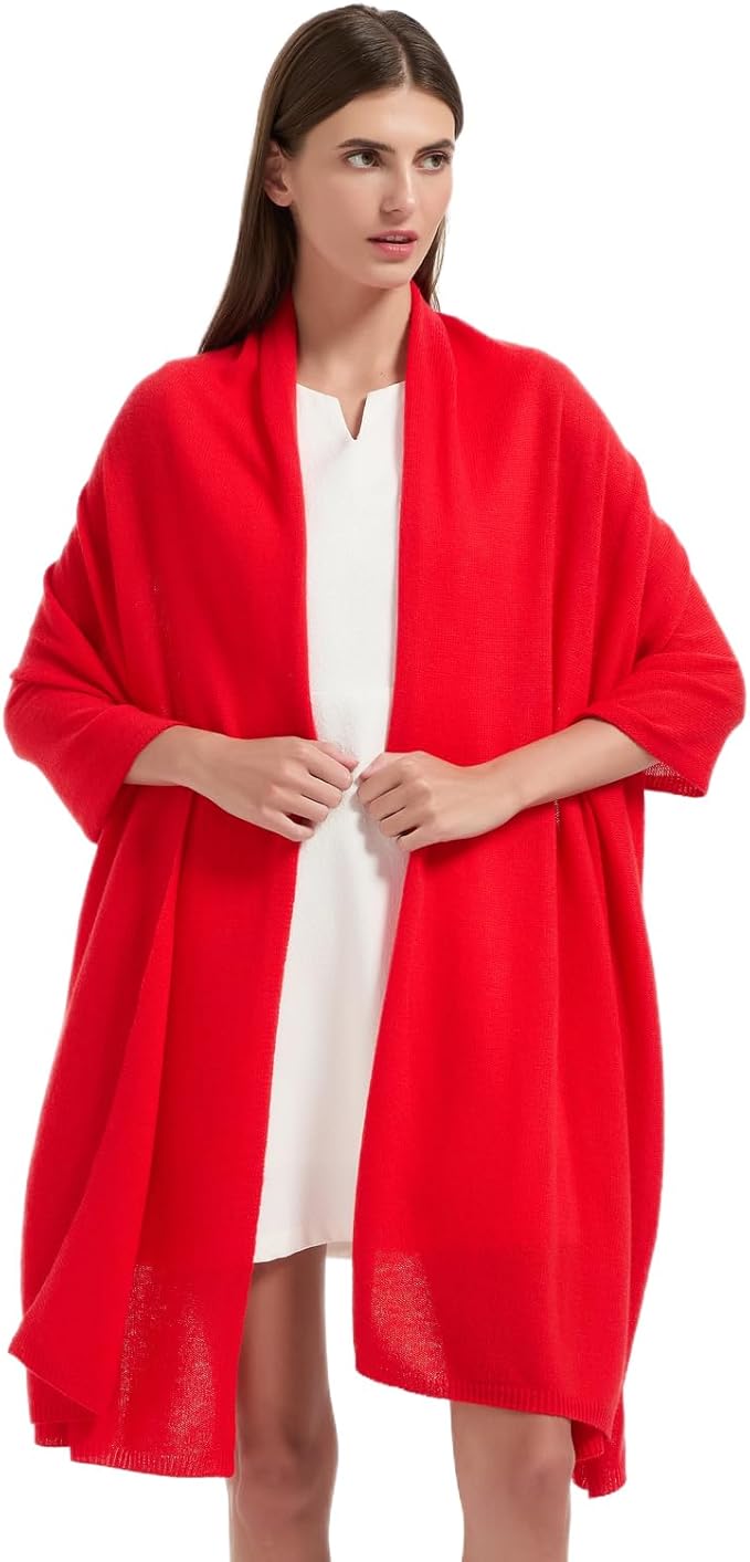 Erdenech Luxury Cashmere Wool Blend Wrap for Women, All-Season Travel Wrap Shawl, Extra Large Blanket Shawl Scarf Pashmina