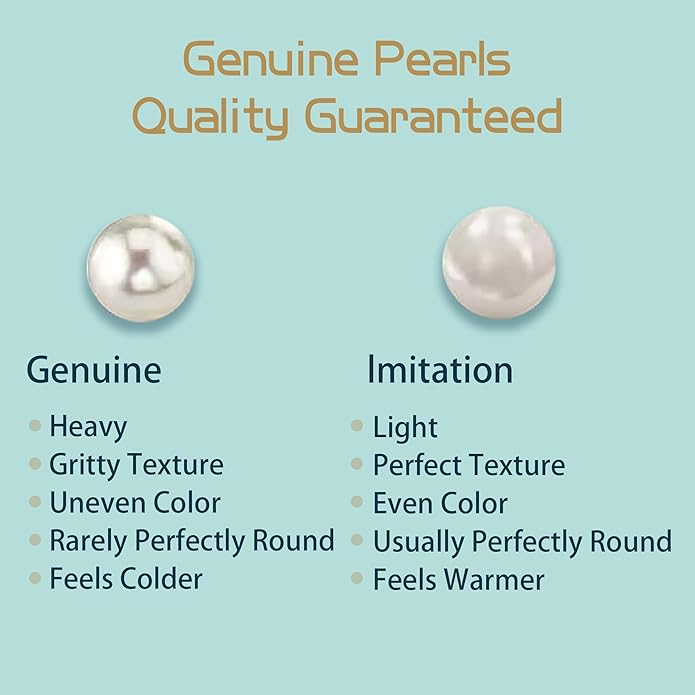 JOLI Real Pearl Necklace for Women with AAA+ Quality Round White Freshwater Genuine Cultured Pearls S925 Sterling Silver Adjustable Design Handmade Pearl Gifts