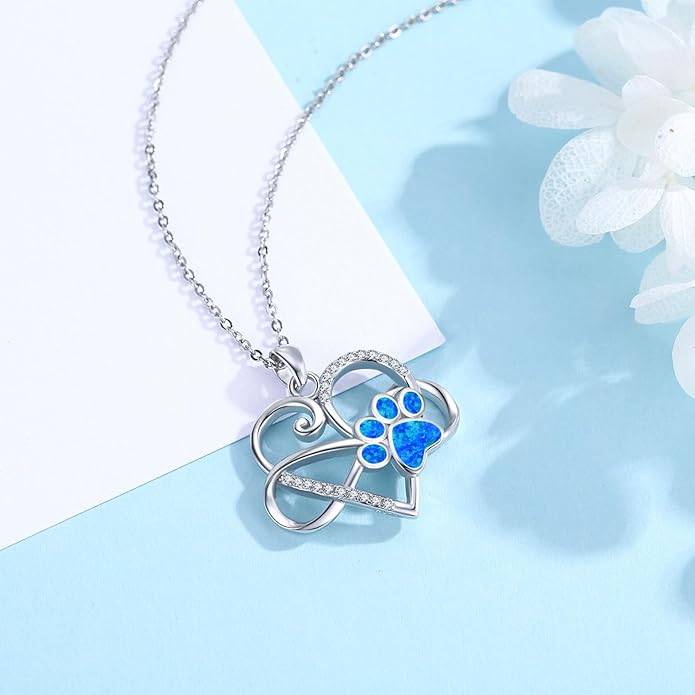 Dog Cat Necklace Pendant 925 Sterling Silver Pet Jewelry Gifts for Women
