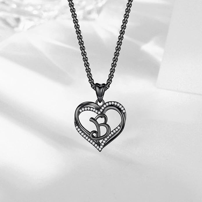 INFUSEU Unique Initial Necklaces for Women Girls Small Heart Letter Jewelry, Meaningful Personalized Gifts