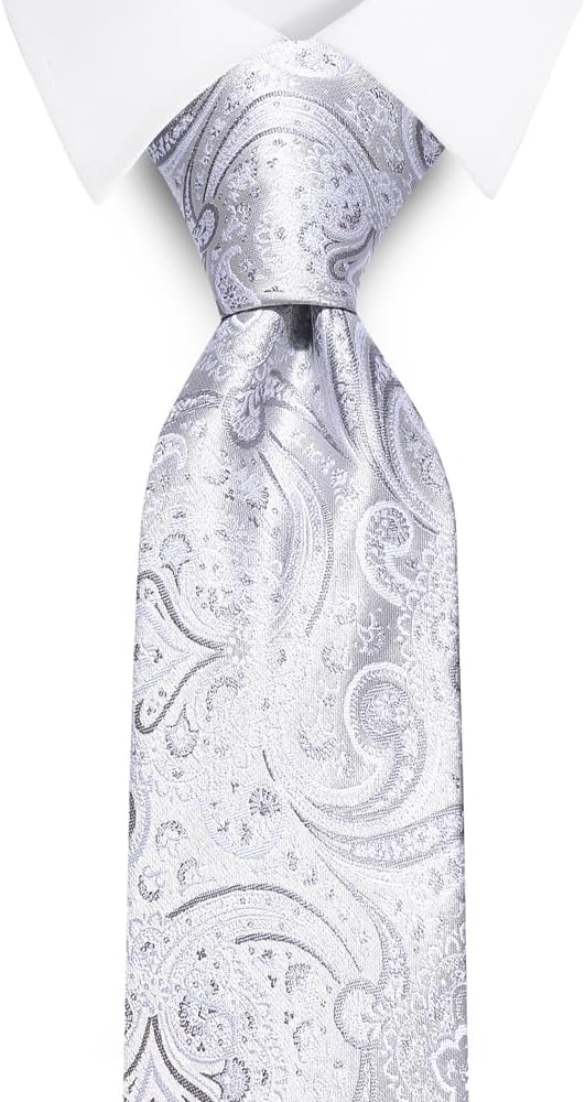 joy alice Ties Set Men Mixed Color Necktie Handkerchief Cufflinks Brooch 3.15 Formal