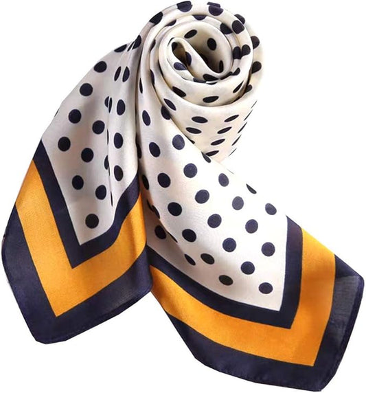 ANDANTINO 100% Mulberry Silk Square Scarf for Hair-25.6" X25.6'' Women Men Natural Silk Neckerchief Digital Printed Headscarf