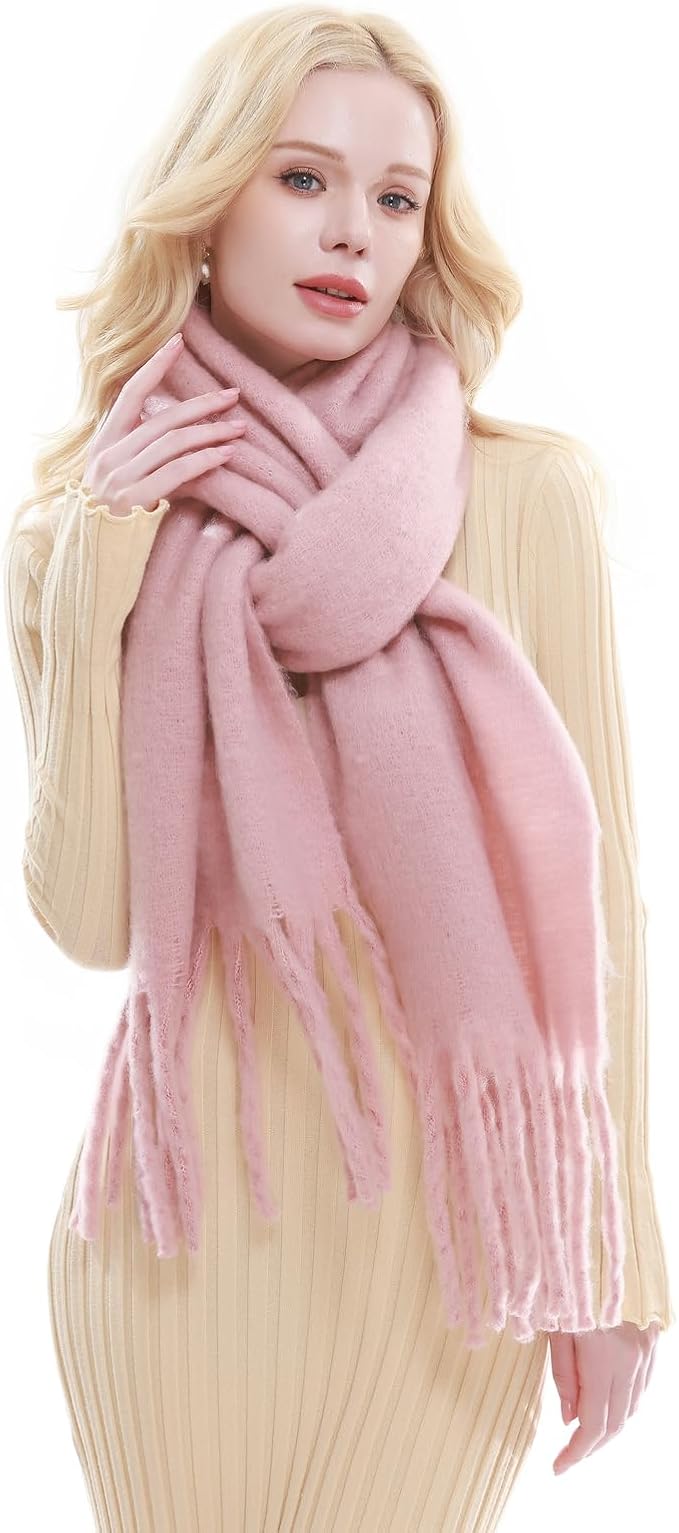 RIIQIICHY Chunky Scarf for Women Winter Warm Thick Scarves Oversized Blanket Scarf