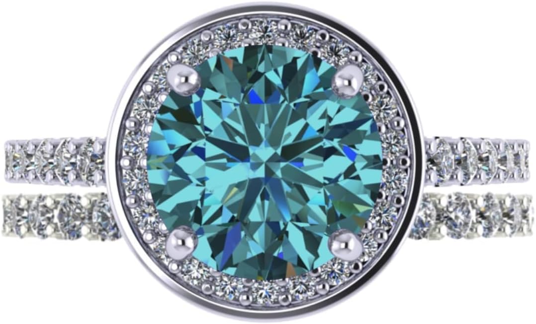 NANA Jewels Sterling Silver Engagement Rings for Women - Choose Simulated Morganite, Citrine, Aquamarine & More