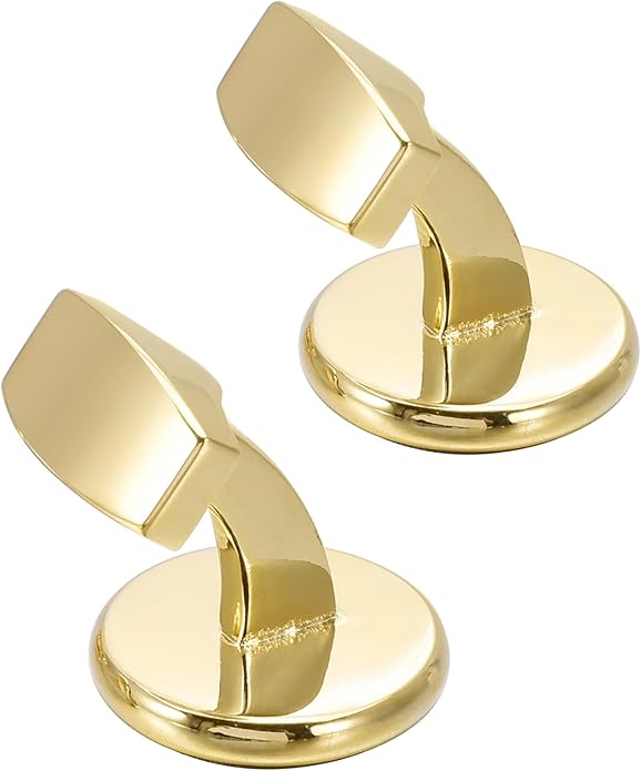 Jonwo Silver / 14K Gold Plated Natural Mother of Pearl Cufflinks for Men Women Classic Round Men's Cufflinks Jewelry for Wedding Party Anniversary Business Tuxedo Dress