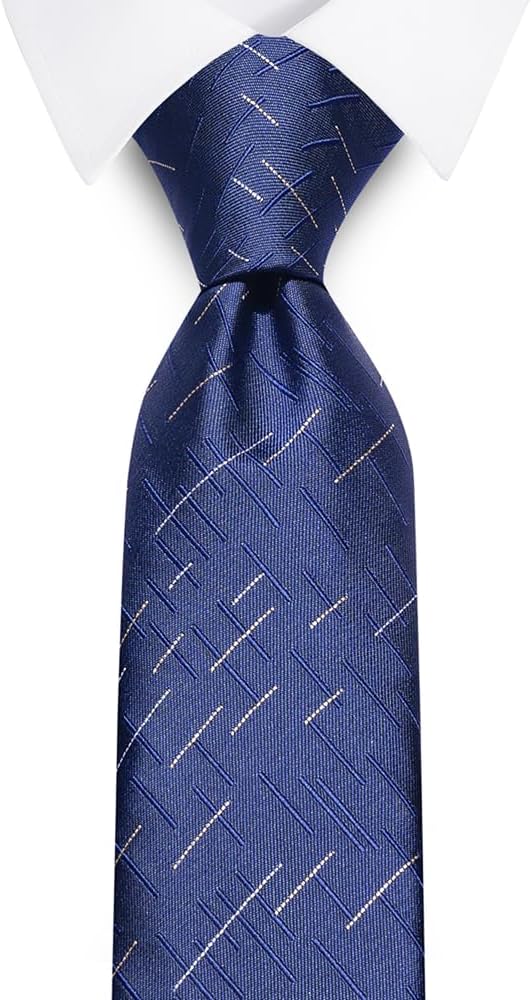 joy alice Ties Set Men Mixed Color Necktie Handkerchief Cufflinks Brooch 3.15 Formal