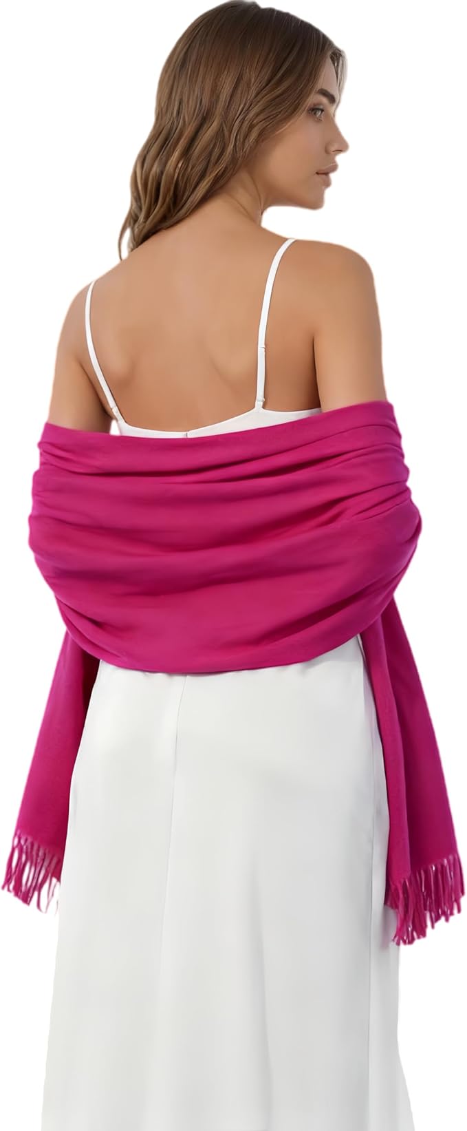 Temminc Winter Scarf for Women - Soft Warm Pashmina Shawl Wrap, Lightweight Fashion Blanket Travel Shawl, Solid Color Scarf