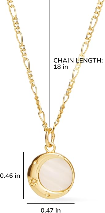 Ana Luisa Pendant Necklaces for Women - 14K Gold Plated and Silver Rhodium Necklace - Pearl, Heart, Circle, Moonstone, Gemstone, Knot Charm Styles - Hypoallergenic, Dainty, Trendy Layering Necklaces