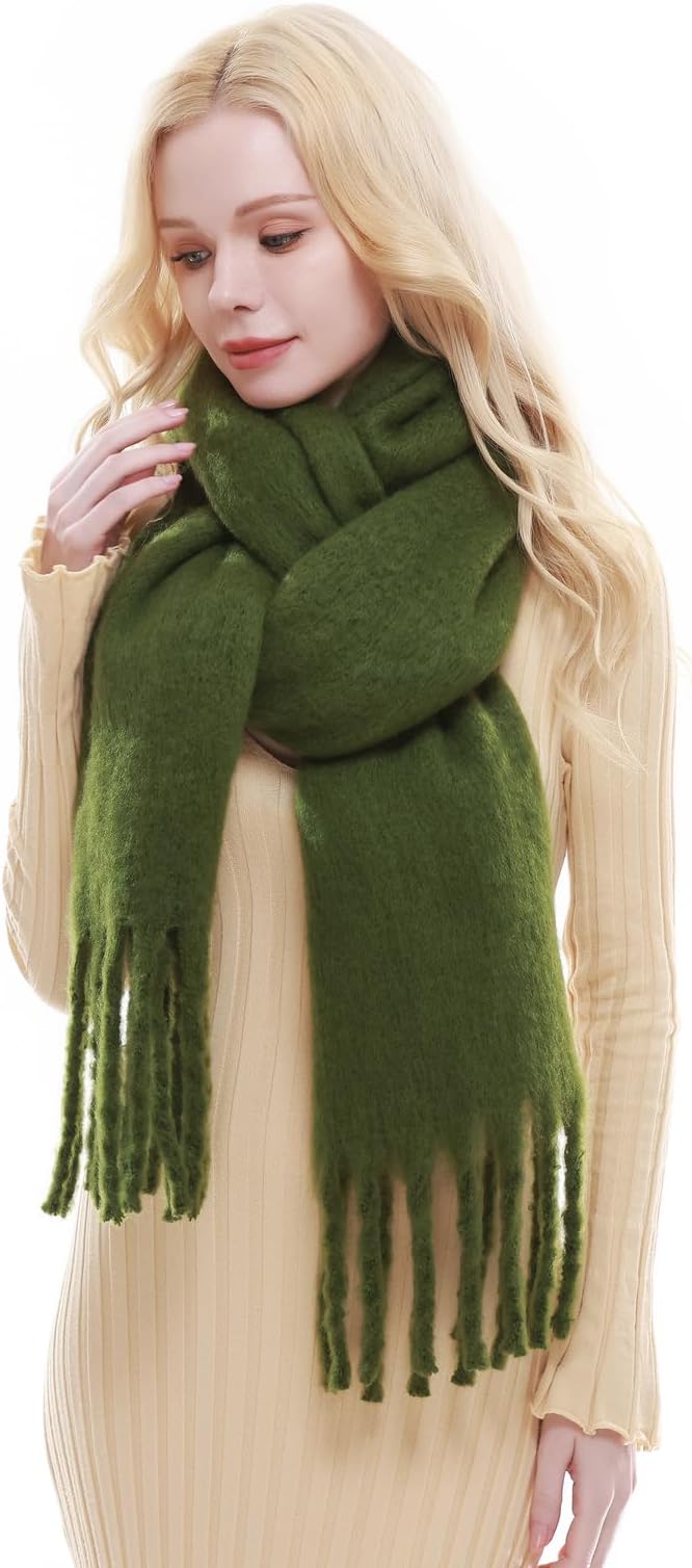 RIIQIICHY Chunky Scarf for Women Winter Warm Thick Scarves Oversized Blanket Scarf