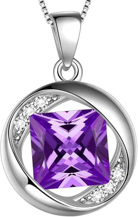Aurora Tears 925 Sterling Silver 12 Birthstones Necklace/Earring/Ring/Bracelet Women Birthstone Pendant Crystal Fashion Birthday Jewelry Christmas Gift for Girls Women