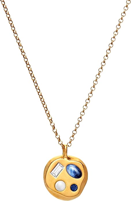 Birthdate 14k Gold Necklace for Women - 16-20in Adjustable 14 Karat Gold Chain with Lobster Clasp - Cadenas de Oro 14k Puro Para Mujer, Ladies Jewelry Birthstone