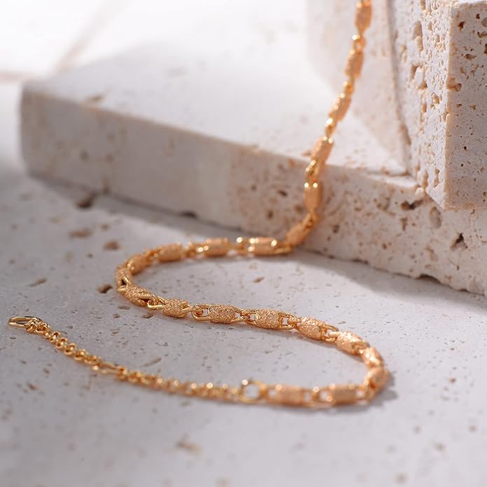 MTMY Gold Anklets for Women 14K Gold Plated Tiny Bead Anklet Colorful Tassel Foot Chain Dainty Adjustable Cute Summer Beach Boho Anklets Jewelry Gift