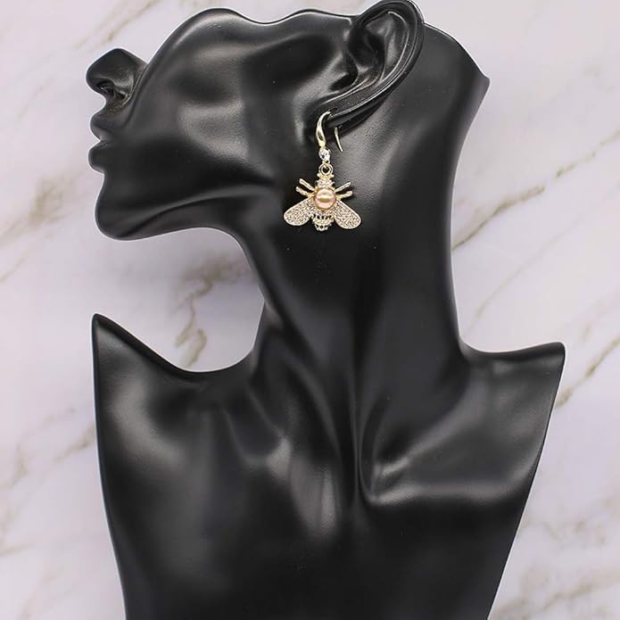 Honey Bee Brooches Crystal Insect Themed Bee Brooch Animal Fashion Shell Pearl Brooch Pin Gold Tone