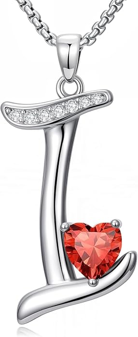 Christmas Gifts for Women Alphabet A to Z Initial Birthstone Pendant Necklaces for Women - 18k White Gold Plated Personalized Name Jewelry Valentine Mothers Day Birthday Gifts for Women Her Girlfriend