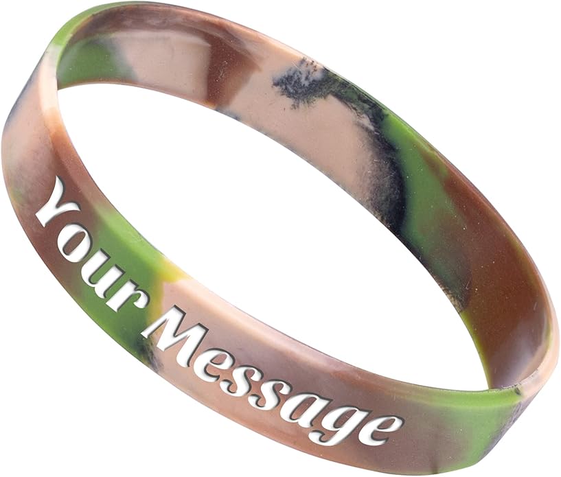 50Pcs Custom Silicone Wristbands Personalized Debossed Rubber Bracelets for Motivation, Party favors, Events, Birthdays, Awareness