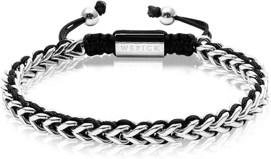 Gold-Plated Bracelets for Men 18K Gold Plated Franco Link Chain Stainless Steel Bracelet Adjustable Bracelet Mens Jewelry Birthday Gift