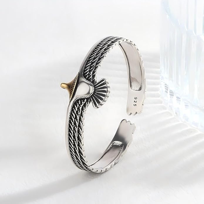 Kim Carrey S925 Sterling Silver Bracelet, Open Bangle Cuff Design, Men's Stacked Bracelets Gift Jewelry for My Man