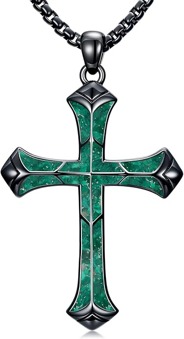 Cross Necklace for Men 925 Sterling Silver Celtic Cross Pendant Christian Jewelry Religious Christmas Gifts for Women