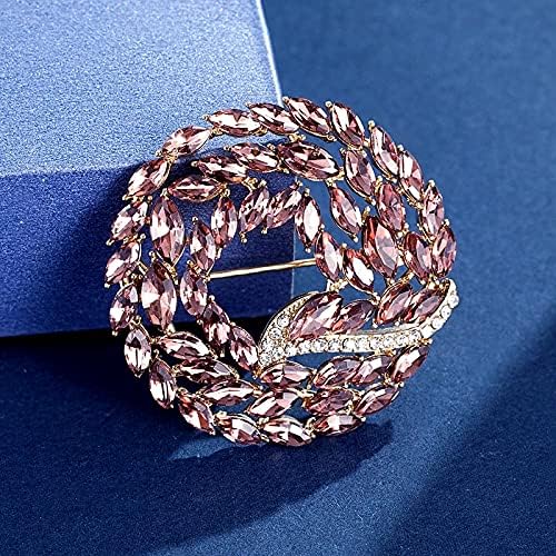 Brooch Pins for Women Girls Fashion Flower Crystal Rhinestone Pearl Jewelry