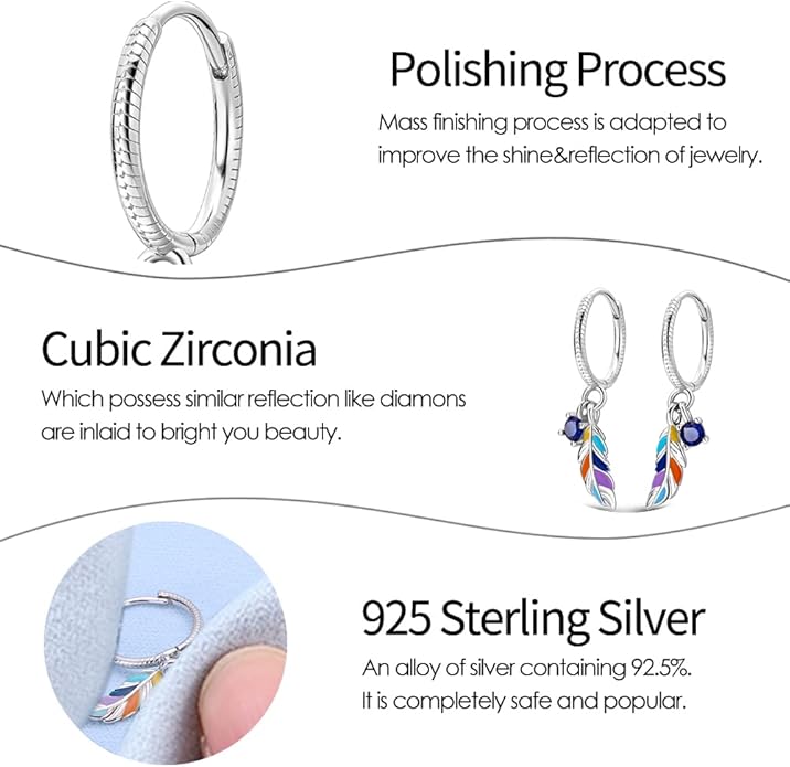 925 Sterling Silver Women Earrings, Sparkling Star and Moon Earrings, Various Hypoallergenic Earrings, Best Gift for Women